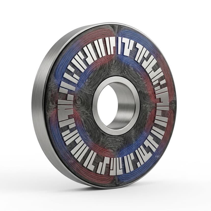 Absolute magnetic rotary encoder ring